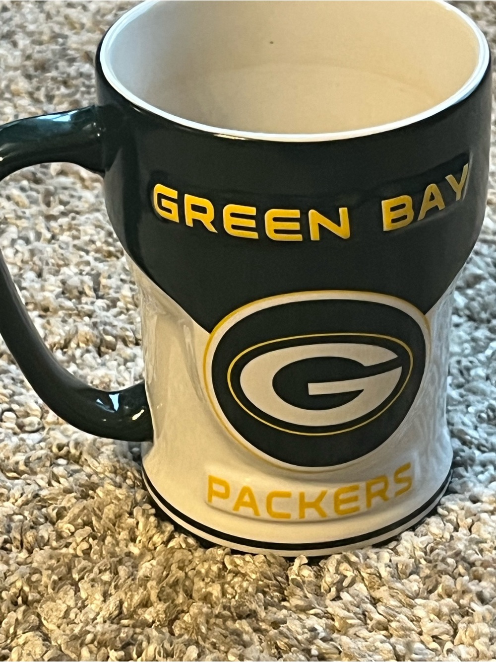 Green & White Ceramic Green Bay Packers Logo Mug
